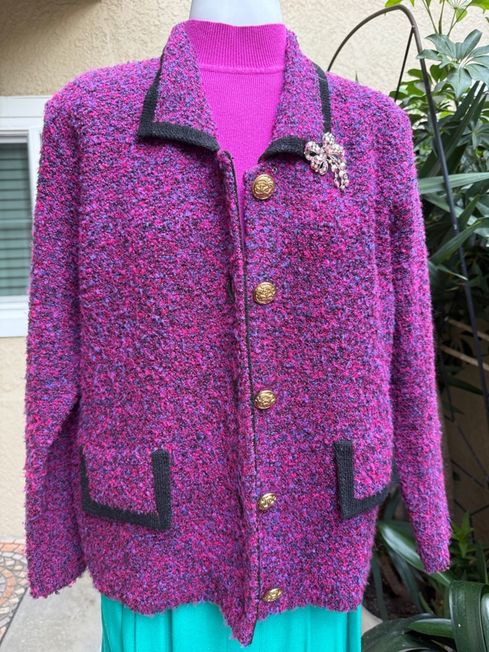 Vintage Laura multicolored tweed jacket